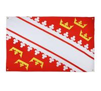 AZ FLAG Drapeau Alsace 150x90 cm avec 4 oeillets, Pavillon Alsacien pour balcon ou mur