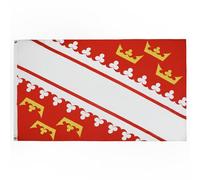 AZ FLAG Drapeau Alsace 150x90 cm Drapeau Alsacien Polyester 100D 2 Œillets | Usage intérieur et extérieur Drapeau décoratif coutures doubles et bords renforcés avec œillets métalliques