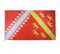 AZ FLAG Drapeau Alsace Ancien 150x90 cm Alsacien Maille Bloquée 2 Œillets | Usage extérieur Drapeau décoratif coutures doubles et bords renforcés avec œillets métalliques polyester maille
