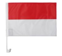 AZ FLAG - Drapeau Alsace Rot un Wiss Pour Décoration Voiture Avec Attaches En PVC Et Système d'Accroche - Car Flag Alsacien - France - 100% Polyester - 50g - 45x30 cm