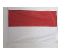 AZ FLAG - Drapeau Alsace Rot Un Wiss Spécial Extérieur - 90x60 cm - Pavillon Nautique Alsacien - France en Maille Bloquée avec Anneaux Plastiques Intégrés - 80g