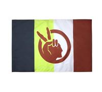 AZ FLAG Drapeau American Indian Movement 150x90 cm Polyester 100D Fourreau | Usage intérieur et extérieur Drapeau décoratif du mouvement des Indiens d’Amérique coutures doubles et bords renforcés