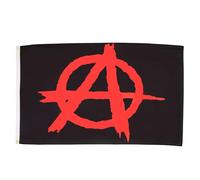 AZ FLAG - Drapeau Anarchie Noir et Rouge - 150x90 cm - Drapeau Anarchique 100% Polyester Avec Oeillets Métalliques Intégrés - Pavillon 110 g