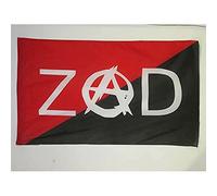 AZ FLAG - Drapeau Anarchie ZAD - 90x60 cm - Drapeau Zone À Défendre - Zadiste 100% Polyester Avec Fourreau et Cordelette - Pavillon 50 g