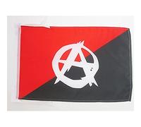 AZ FLAG Drapeau Anarcho-syndicalisme Symbole 45x30cm - PAVILLON anarchique - Anarchie 30 x 45 cm Haute qualité