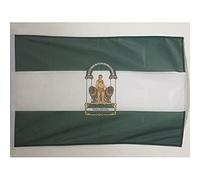 AZ FLAG - Drapeau Andalousie Spécial Extérieur - 90x60 cm - Pavillon Nautique Andalous - Andalucia - Espagne En Maille Bloquée Avec Anneaux Plastiques Intégrés - 80g