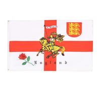 AZ FLAG Drapeau Angleterre avec cheval de bataille 150x90 cm 2 Œillets | Usage intérieur et extérieur Drapeau décoratif anglais coutures doubles et bords renforcés avec œillets métalliques