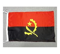 AZ FLAG - Drapeau Angola - 45x30 cm - Pavillon Angolais Polyester Léger Avec Deux Cordelettes - 20g