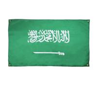 AZ FLAG Drapeau Arabie Saoudite 150x90 cm avec 4 oeillets, Pavillon Saoudien pour balcon ou mur