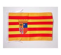 AZ FLAG Drapeau Aragon 45x30 cm Aragonais Polyester 100D Cordelettes
