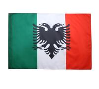 AZ FLAG - Drapeau Arbëresh d'Italie du Sud - 90x60 cm - Drapeau des Arberèches Albanais 100% Polyester avec Fourreau et Cordelette - Pavillon 50 g