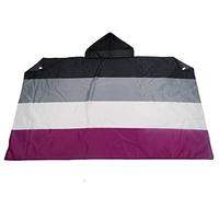 AZ FLAG - Drapeau Arc-en-Ciel Asexuel - 150x90 cm - Cape Drapeau Lgbt - Asexualité - Rainbow 100% Polyester Avec Manches Intégrées - Body Flag - 80 g