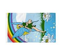 AZ FLAG - Drapeau Arc en Ciel avec fée - 150x90 cm - Drapeau Lgbt - Rainbow Féérique 100% Polyester Avec Oeillets Métalliques Intégrés - Pavillon 110 g