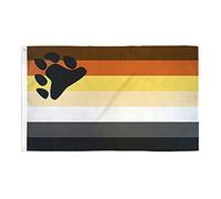 AZ FLAG - Drapeau Arc-en-ciel Ours - 150x90 cm - Drapeau Lgbt 100% Polyester Avec Oeillets Métalliques Intégrés - Pavillon 110 g