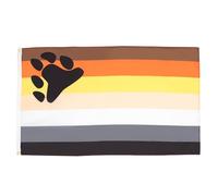 AZ FLAG - Drapeau Arc-en-Ciel Ours - 90x60 cm - Drapeau LGBT - Gay - Rainbow 100% Polyester avec Oeillets Métalliques Intégrés - Pavillon 50 g