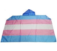 AZ FLAG - Drapeau Arc-en-Ciel Transgenre - 150x90 cm - Cape Drapeau Lgbt - Trangender - Rainbow 100% Polyester Avec Manches Intégrées - Body Flag - 80 g