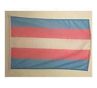 AZ FLAG - Drapeau Arc-en-Ciel Transgenre Spécial Extérieur - 90x60 cm - Pavillon Nautique Lgbt - Trangender - Rainbow En Maille Bloquée Avec Anneaux Plastiques Intégrés - 80g
