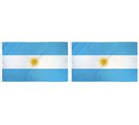 AZ FLAG - Drapeau Argentine - 90x60 cm - Polyester léger - Drapeau Argentin Avec Oeillets Métalliques Intégrés - 40g (Lot de 2)