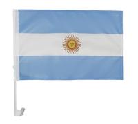 AZ FLAG - Drapeau Argentine pour Décoration Voiture avec Attaches en PVC Et Système d'Accroche - Car Flag Argentin - 100% Polyester - 50g - 45x30 cm