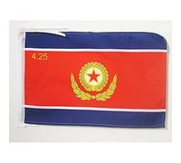 AZ FLAG - Drapeau Armée populaire de Corée du Nord - 45x30 cm - Pavillon Armée Nord Coréenne 100% Polyester Avec Deux Cordelettes - 20g