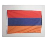 AZ FLAG - Drapeau Arménie - 45x30 cm - Pavillon Nautique Arménien Spécial Bateau Et Extérieur En Maille Bloquée Avec Anneaux Plastiques Intégrés - 30g