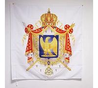 AZ FLAG - Drapeau Armes Napoléon III Second Empire 1852-1870 - 90x90 cm - Drapeau Empire Français 100% Polyester Avec Fourreau et Cordelette - Pavillon 80 g