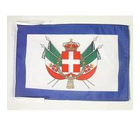 AZ FLAG Drapeau Armes Royaume d'Italie 1861-1870 45x30 cm Cordelettes | Usage intérieur et extérieur Drapeau décoratif royal italien Stemma Regno d'Italia 1861-1870 polyester 100D