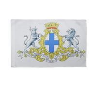 AZ FLAG - Drapeau Armoiries de Marseille - 150x90 cm - Drapeau Marseillais - Ville De Marseille 100% Polyester Avec Fourreau et cordelette - Pavillon 110 g