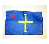 AZ FLAG - Drapeau Asturies Indépendentiste - 45x30 cm - Pavillon Nacionaliste Asturien - Asturias 100% Polyester Avec Deux Cordelettes - 20g