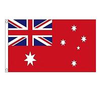 AZ FLAG - Drapeau Australie Red Ensign - 150x90 cm - Drapeau Pavillon Marchand Australien 100% Polyester Avec Oeillets Métalliques Intégrés - Pavillon 110 g