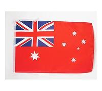 AZ FLAG - Drapeau Australie Red Ensign - 45x30 cm - Pavillon Pavillon Marchand Australien 100% Polyester Avec Deux Cordelettes - 20g