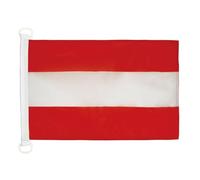 AZ FLAG - Drapeau Autriche - 45x30 cm - Pavillon Nautique Autrichien Spécial Bateau Et Extérieur En Maille Bloquée Avec Anneaux Plastiques Intégrés - 30g