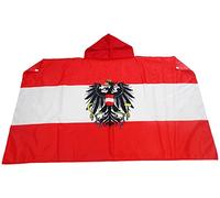 AZ FLAG Drapeau Autriche avec aigle 150x90 cm - Cape Drapeau Autrichien 100% Polyester Avec Manches Intégrées - Body Flag 80g
