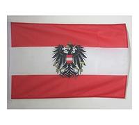 AZ FLAG - Drapeau Autriche avec aigle Spécial Extérieur - 90x60 cm - Pavillon Nautique Autrichien En Maille Bloquée Avec Anneaux Plastiques Intégrés - 80g