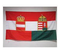 AZ FLAG - Drapeau Autriche-Hongrie 1867-1918 - 150x90 cm - Drapeau Empire Austro-Hongrois 100% Polyester Avec Fourreau et cordelette - Pavillon 110 g