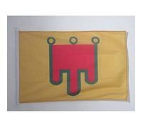 AZ FLAG - Drapeau Auvergne - 45x30 cm - Pavillon Nautique Auvergnat - Comté D'Auvergne Spécial Bateau Et Extérieur En Maille Bloquée Avec Anneaux Plastiques Intégrés - 30g