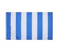 AZ FLAG - Drapeau Bandes Bleu et Blanc - 90x60 cm - Drapeau À Bandes Bleues Et Blanches 100% Polyester Avec Oeillets Métalliques Intégrés - Pavillon 50 g