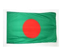 AZ FLAG - Drapeau Bangladesh - 250x150 cm - Grand Drapeau Bangladais 100% Polyester Avec Oeillets Métalliques Intégrés - Pavillon 300 g