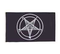 AZ FLAG - Drapeau Baphomet Ordre du Temple - 150x90 cm - Drapeau Eglise De Satan 100% Polyester Avec Oeillets Métalliques Intégrés - Pavillon 110 g