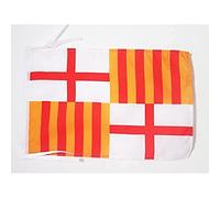 AZ FLAG - Drapeau Barcelone - 45x30 cm - Pavillon Ville De Barcelona 100% Polyester Avec Deux Cordelettes - 20g