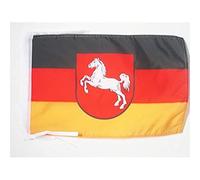 AZ FLAG - Drapeau Basse-Saxe - 45x30 cm - Pavillon Niedersachsen - Land Allemagne 100% Polyester Avec Deux Cordelettes - 20g