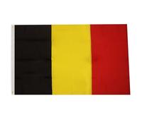 AZ FLAG - Drapeau Belgique Premium - 150x90 cm - Drapeau Belge Cousu Nylon 200D Avec Oeillets Métalliques Intégrés - 200 g