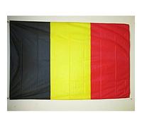 AZ FLAG - Drapeau Belgique Spécial Extérieur - 150x90 cm - Drapeau Belge en Maille Bloquée avec Anneaux Plastiques Intégrés - 170g