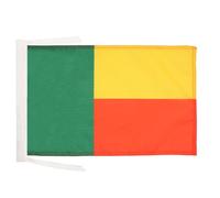 AZ FLAG - Drapeau Bénin - 45x30 cm - Pavillon Béninois 100% Polyester Avec Deux Cordelettes - 20g