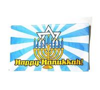AZ FLAG - Drapeau Betar Happy Hanukkah - 150x90 cm - Drapeau Juif - Israël - Hanouka 100% Polyester Avec Oeillets Métalliques Intégrés - Pavillon 110 g