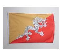 AZ FLAG - Drapeau Bhoutan - 45x30 cm - Pavillon Nautique Bhoutanais Spécial Bateau Et Extérieur En Maille Bloquée Avec Anneaux Plastiques Intégrés - 30g