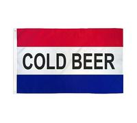 AZ FLAG - Drapeau Bières fraiches - 150x90 cm - Drapeau Cold Beer 100% Polyester Avec Oeillets Métalliques Intégrés - Pavillon 110 g
