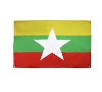 AZ FLAG Drapeau Birmanie 150x90 cm avec 4 oeillets, Pavillon Birman pour balcon ou mur