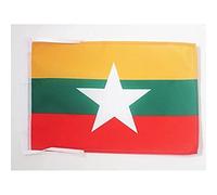 AZ FLAG - Drapeau Birmanie - 45x30 cm - Pavillon Birman 100% Polyester Avec Deux Cordelettes - 20g