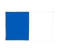 AZ FLAG - Drapeau Bleu et blanc - 90x60 cm - Drapeau Deux Couleurs 100% Polyester Avec Oeillets Métalliques Intégrés - Pavillon 50 g